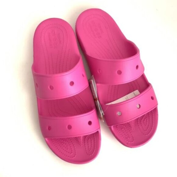 Crocs Slides Men Slip-on Sandals Hot Pink 13